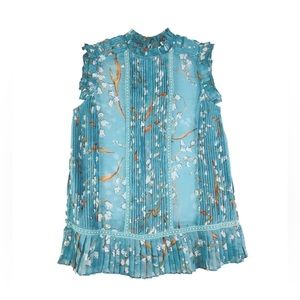 BURU Flutter Sleeve Pleated Top - Small